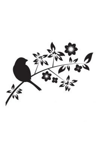 Homelux Sticker decorativ perete happy bird, 75x54 cm, negru