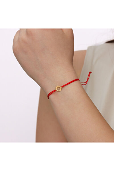 MOHI Fine Jewellery Bratara snur reglabil, aur galben, model ingeras, aur 14k