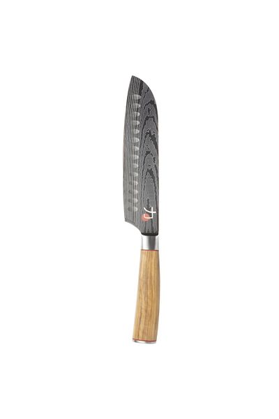 MasterPro Santoku knife TETSU 17.5 cm wood stainless steel