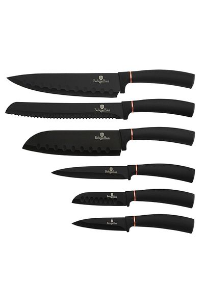 Berlinger Haus Black Rose Collection 6-Piece Non-Stick Knife Set