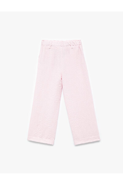 Koton Keten Görünümlü Dokulu Cepli Geniş Paça Pantolon