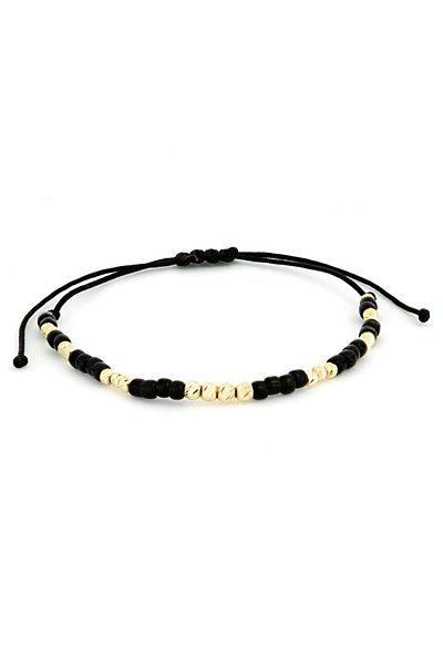 MOHI Fine Jewellery 14k yellow gold ball string bracelet