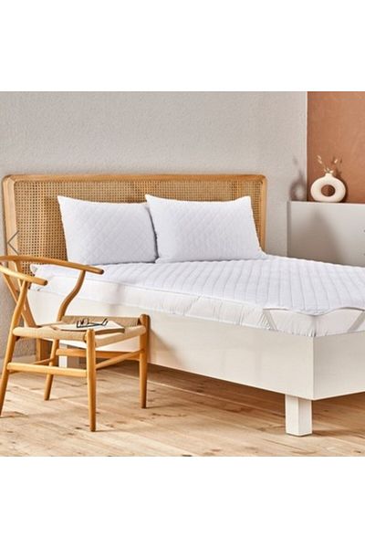 Taç Protectie matlasata impermeabila 100 x 200 cm Eco Care, Tac, alba