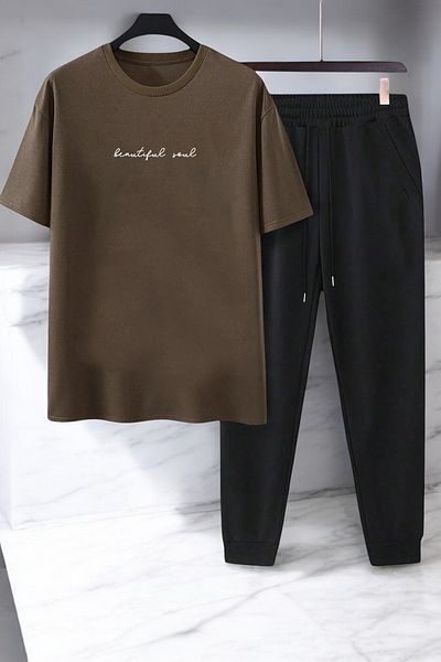 uyguntarz Σετ αθλητική φόρμα Unisex Beatiful Soul Design με στάμπα