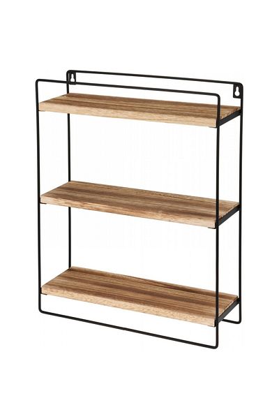 Excellent Houseware Raft Woody EH, metal, lemn, 37x12x46 cm