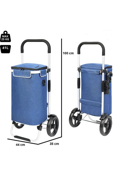 Cruiser Shopping Trolley, 650065, 100 X 44 X 35 Cm, ​​2 Wheels, Polyester, Blue