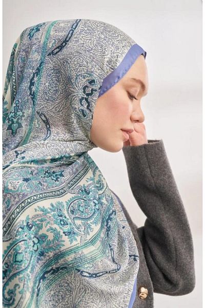 ARMANDA Εισαγόμενο σάλι Voile Nuit Pattern 04463-indigo