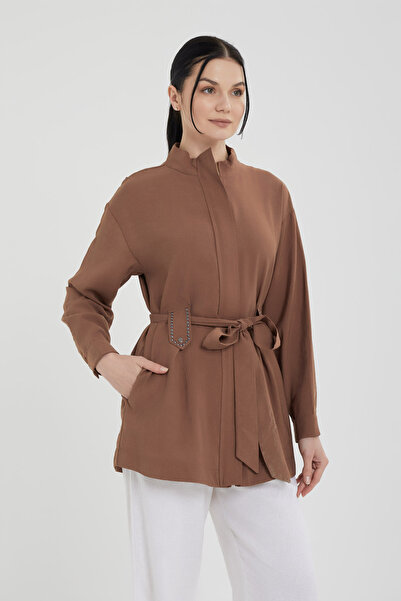 Jupe Accessory Detailed Belted Cap 9257
