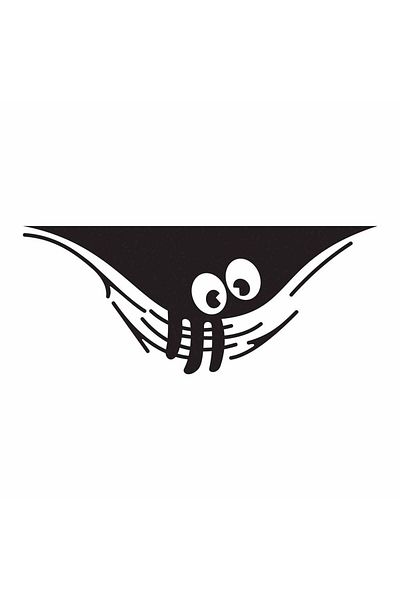 Homelux Decorative Wall Sticker Curious Eyes, 50x20 cm, Black