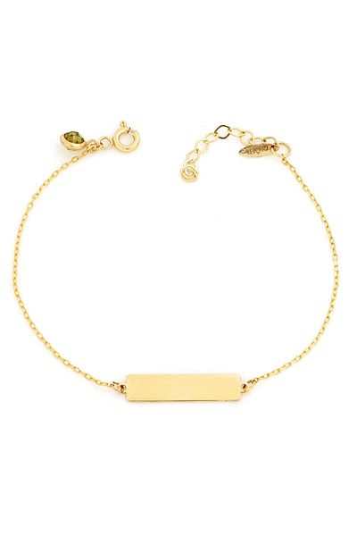 MOHI Fine Jewellery 14k yellow gold plaque bracelet