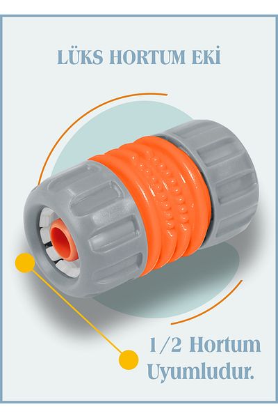 Sayım Durable Garden Hose Coupler – 1/2” Hose Compatible Plastic Fitting