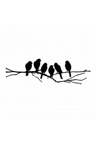 Homelux Decorative Wall Sticker Birds, 48x19 cm, Black