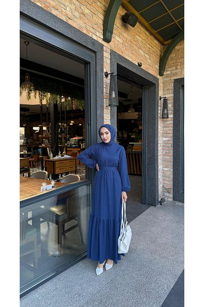 LİNA TESETTÜR Lina Hijab Ruffle Detail Dress