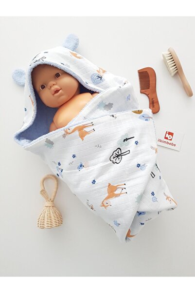 ib ilkimbebe Ceylanlı Muslin Double Sided Swaddle Baby Towel 80X80