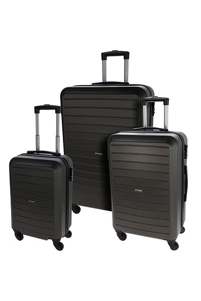 Excellent Houseware Set de valize de călătorie din plastic 3 buc 50 / 60 / 70 cm antracit