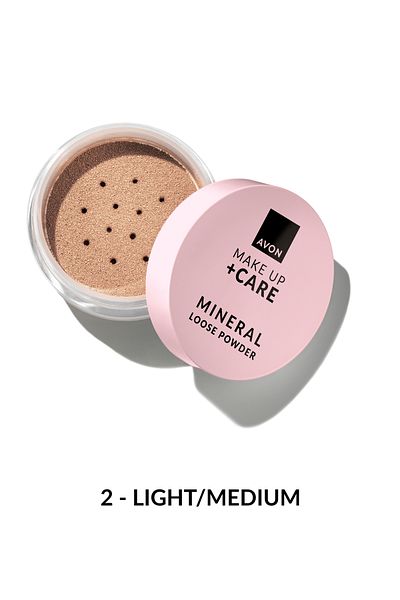 AVON Make Up Plus Care Mineral Loose Powder Light Medium