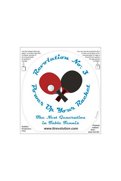 Revolution 3.0 Folie de protecție din cauciuc pentru tenis de masă – autoadezivă, pachet de 2
