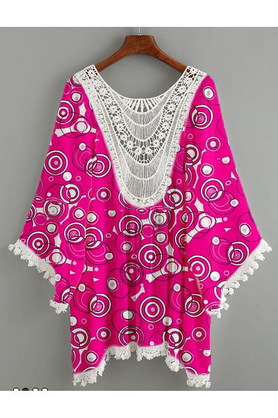 randevu Mini Pareo with Colorful Pompom Back Detail