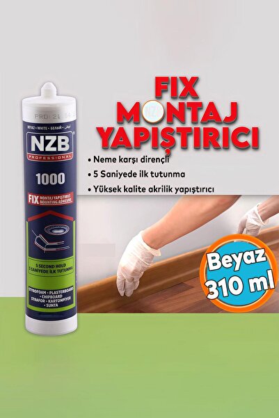 Genel Markalar Montaj Yapıştırıcı 310 ml Beyaz Mutfak Banyo Ahşap Dolap Beton Fayans Mermer Çok Amaçlı