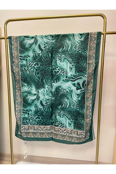 MENESSA Cotton Voile Leopard Pattern Shawl