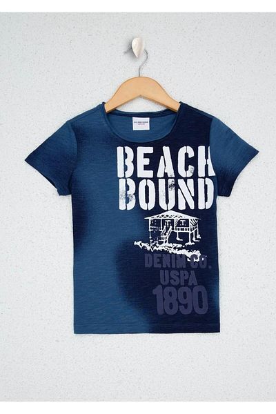 U.S. Polo Assn. Tricou pentru băiat albastru
