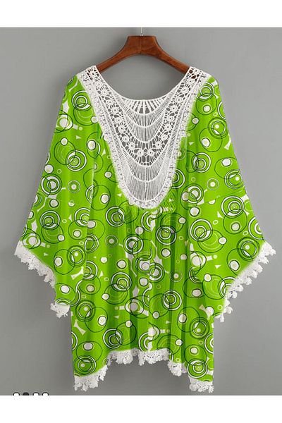 randevu Mini Pareo with Colorful Pompom Back Detail