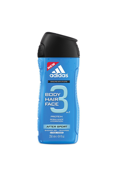 adidas adidas After Sport αφρόλουτρο 3 σε 1 για σώμα, μαλλιά και πρόσωπο, Άνδ...