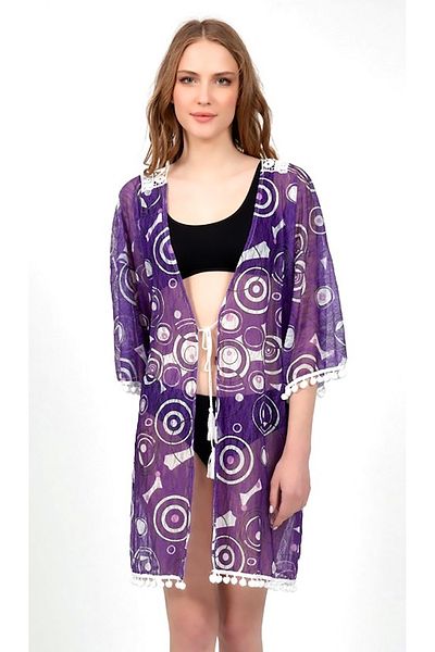 randevu Mini Pareo with Colorful Pompom Back Detail
