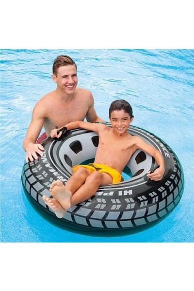 Intex Giant Tire Inflatable Tube Black and White 36 Inch