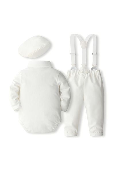 Kidohug Stylish boys' costume, Kidohug Pure Blessing, White, 0-3 months, 62 CM
