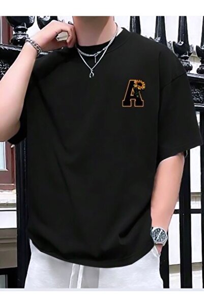 E-ROMA TRIUC UNISEX OVERSIZE CU GÂTUL CREAȚI CU IMPRIMARE A SCRISĂ