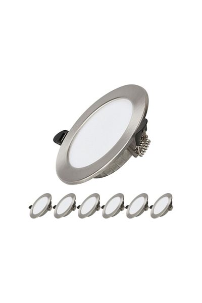 OEM Set de 10 spoturi LED încastrate, Dexnump ultraplate 265 V, 7 W, adâncime de instalare 25 mm, 75-95 mm inst.