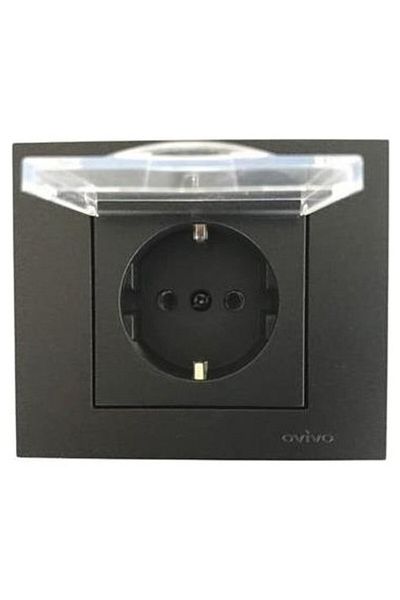 OVİVO Ovivo Grano Metallic Black Covered Ball. Piriz Child. (Product Is Frameless)