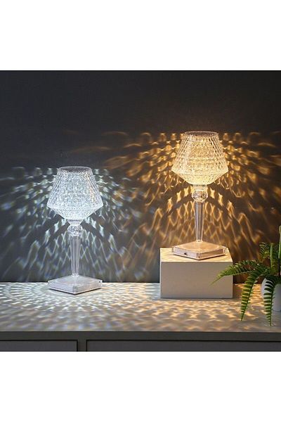 eMazing RGB LED Desk Lamp, eMazing, Touch & Remote Control, USB, Acrylic Crystal, Transparent Design