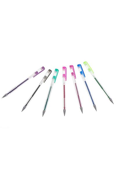 Avex Set of 25, Multicolored Gel Pens with Glitter
