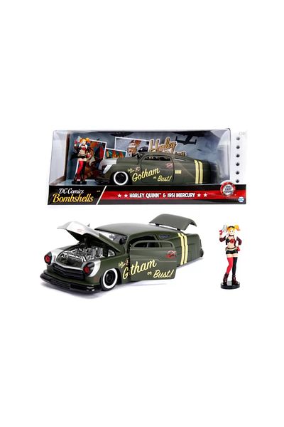 Jada Toys DC COMICS BOMBSHELLS 1951 MERCURY HARLEY QUINN SCARA 1 LA 24
