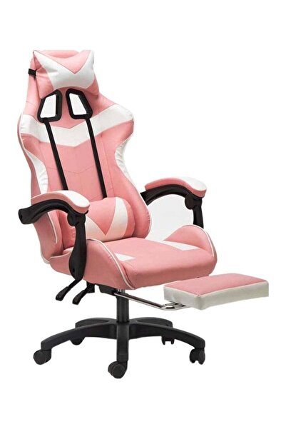 huitich كرسي ألعاب مريح وعالي التحمل مع مسند للرأس ومسند للذراع ومسند للقدمين - وردي