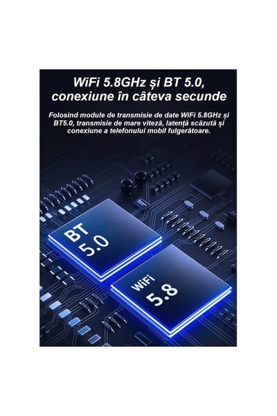 zyteq Adaptor wireless ZYTEQ®️ KM3 CarPlay & Android Auto, WiFi 5GHz, Plug&Play, BT, negru-gri