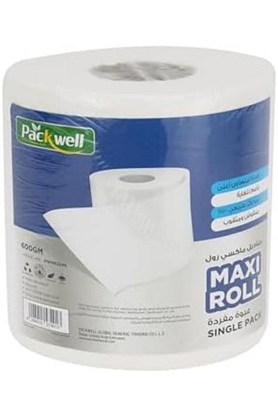 Packwell Maxi Roll Single Pack 1pc 600 Gram 2 Ply 400 Sheet