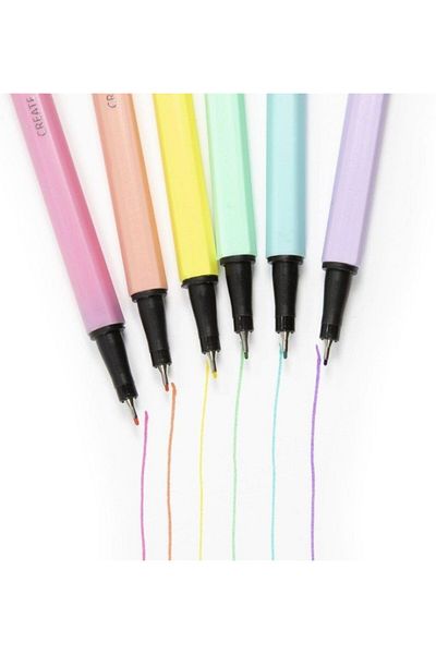Kidea Set of 6 pens, Kidea, pastel colors