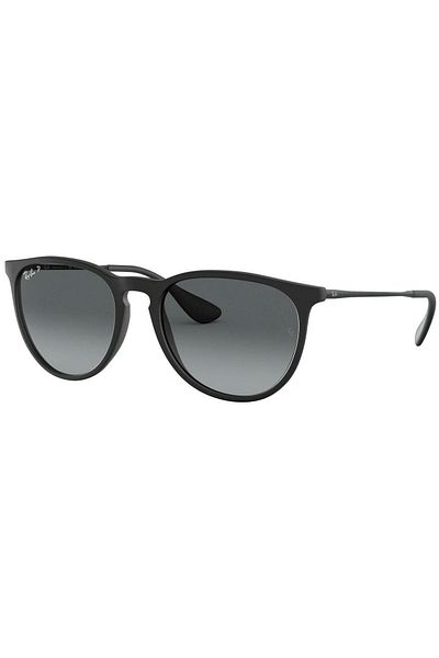 Ray-Ban Ray-Ban Erika RB4171 622/T3 – Polarized Sunglasses, Matte Black, Gradient Gray Lenses