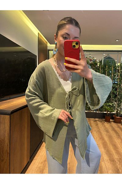 QBZ KIMONO CU LEGAT FATA DIN MUSLIN