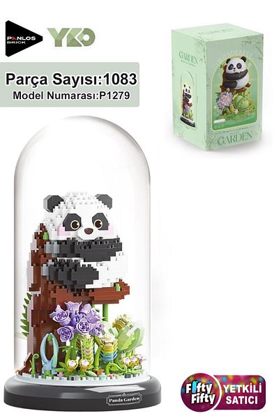Vagonlife Panlos Yko Series Decorative and Collectible Panda Model 1083 Piece Construction Set -Ffp1279