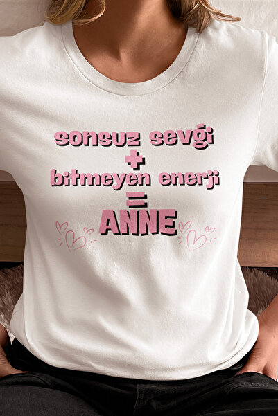 giftkonsept Endless Love Endless Energy Mother Gift 100% Cotton Regular White T-Shirt