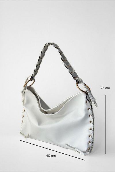 Yuka Atelier Geantă de umăr bagheta de mărime medie din piele artificială Gigi