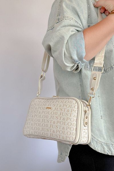 Just Polo JP حقائب كتف نسائية أصلية من Just Polo مناسبة للاستخدام اليومي متوسطة الحجم وكبيرة الحجم بحزام عريض
