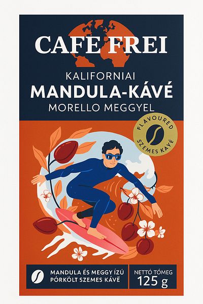 Cafe Frei Coffee beans with Californian almonds and Morello cherries 125g Cafe Frei