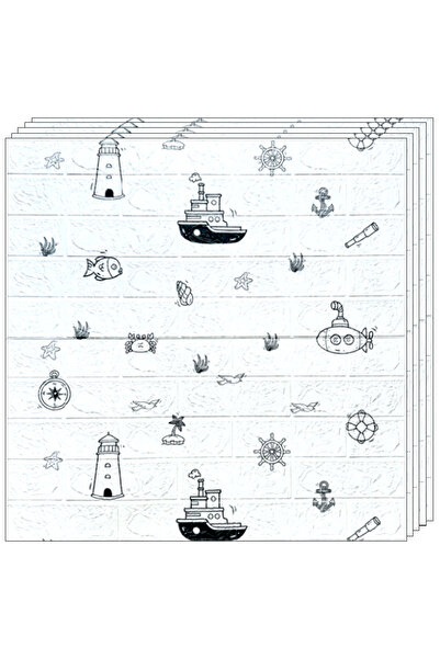 Teno Set of 10x 3D Brick Wallpaper Teno®, Ocean Pattern, coverage area 5.25 s...