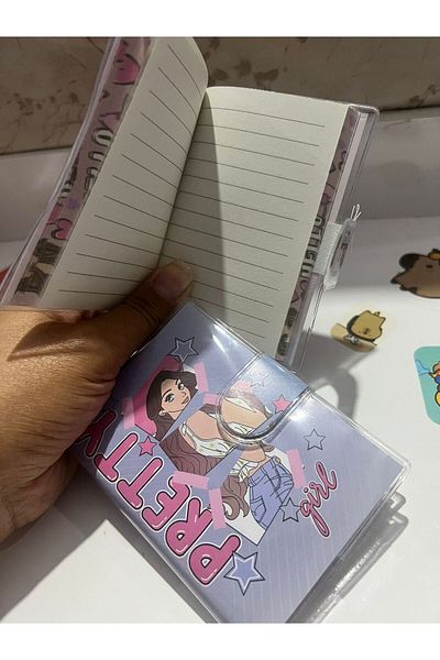 demirosa 2 Pcs Cute Girl Character Mini Notepad – School and Daily Use