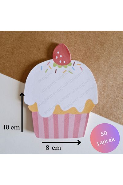 Songwol Studios Cupcake Shaped Memo Pad, Memopad, Notepad, Notepad